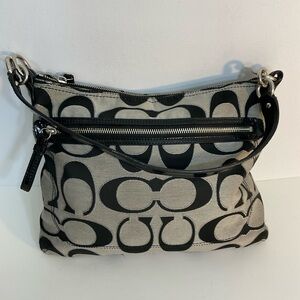 Coach black and gray shoulder bag